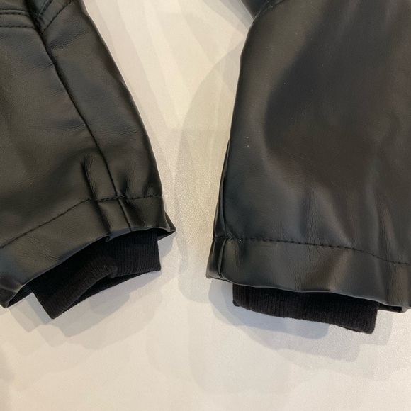 NWT Cavalini Faux Leather with Hood Jacket Black Size PM - Picture 9 of 15